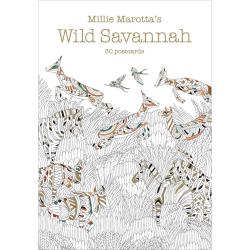 Wild Savannah 30 Coloring Postcards